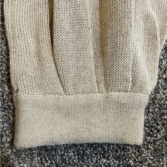 FREE PEOPLE BEACH Living In this Sweater Pants Linen Blend Beige Women’s SMALL - Picture 9 of 9